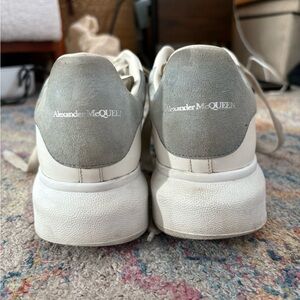 Alexander McQueen White and Gray Casual Sneakers